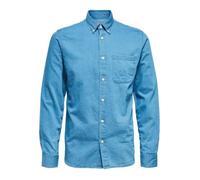 Chemise Selected Rick-denim manches longues - medium blue denim XS