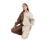 Chemise simili cuir femme Sixth June Beige M
