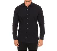 Café Coton Chemise Slim à Manches Longues et col à Revers pour Homme POPELINE14
