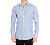 Chemise slim manches longues col revers ORLANDO4 homme-Rayures bleu-blanc 38