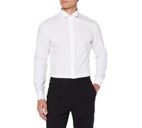Chemise business Seidensticker - coupe slim - sans repassage - col George - manches longues - poignets à revers - 100 % coton