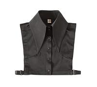 Chemise solide détachable avec faux col demi-élastique à la taille de chemise col de chemise à col synthétique (noir, taille unique), Noir , Taille unique