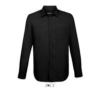 Chemise - Sol's - Baltimore Fit - Noir - Manches longues - Coupe droite XXXL