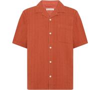 KnowledgeCotton Apparel - Organic Cotton Structure Shirt - Chemise - M - burnt brick