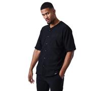 Chemise Style Maillot de Baseball en matière texturé Noir S