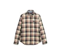 Superdry Chemise M4011047A à carreaux manches longues crème/bleu foncé/orange/rouge carmin Taille L