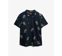Superdry Beach Short Sleeve Shirt Bleu XL Homme