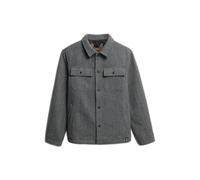 Superdry Chemise Merchant Herringbone à chevrons, manches longues Gris XL Homme