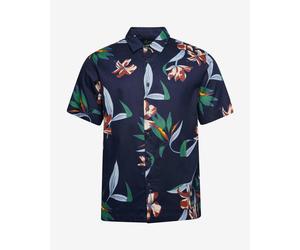 Chemise Superdry Hawaiana manche courte bleu marine vert - L