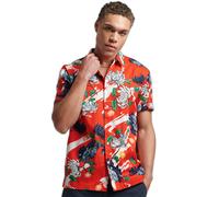 Superdry Vintage Hawaiian Short Sleeve Shirt Orange 2XL Homme