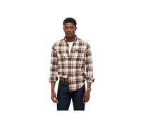 Superdry Chemise M4011047A à carreaux manches longues crème/bleu foncé/orange/rouge carmin Taille L