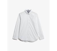 Superdry Essentials Tailored Lite Long Sleeve Shirt Blanc S Homme