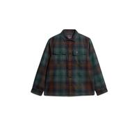 Superdry Miller Overshirt Marron,Bleu M Homme