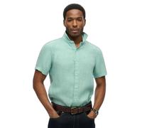 Superdry Sd Embroidered Vacation Linen Short Sleeve Shirt Vert S Homme