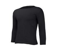 Chemise thermique 2025 pour homme - Sous-vêtements thermiques basiques - Col en V - Haut épais pour homme - Pour la maison et l'intérieur - Halloween - T-shirt épais en velours - Col rond, Noir , L