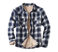 Chemise thermique pour homme - Doubûcheron - Avec capuche - Polaire à carreaux - En flanelle - Manches longues - Fermeture éclair - Chemise à carreaux - Veste de bûcheron - Chemise de travail