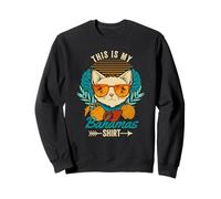 Chemise This is My Bahamas Cool Retro Cat Summer Vacation Sweatshirt