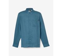 Chemise Timberland Mill Brook Linen Chest Pocket manche longue bleu denim - S