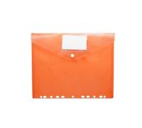 Chemise Transparente Lot de 30 classeurs A4, organiseurs, 11 trous, pochettes extensibles, perforées Pour Classement(Orange)