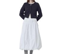 Chemise tricotée à Manches Longues et col Rond for Femme, Pull boutonné de Couleur Unie, Cardigan tricoté for Femme(Black,Large)