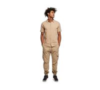 Urban Classics Knitted Short Sleeve Shirt Beige XS Homme