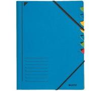 Chemise trieur, A4, carton, 12 compartiments, bleu