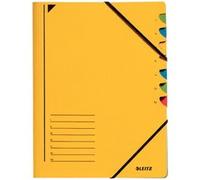 chemise trieur, A4, carton, 12 compartiments, jaune