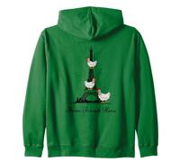 Chemise Trois Poules françaises Douze Jours de Noël Sweat à Capuche