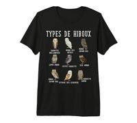 Chemise Types de Hiboux, effraie des clochers, Hibou T-Shirt Haut de Gamme