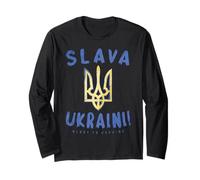 Chemise ukrainienne Tryzub Slava Ukraini Glory to Ukraine Manche Longue