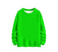 Chemise unie à manches longues pour femme, sweat-shirt à col en U, chemise à manches longues, ample, décontracté, tendance, vêtements pour la vie quotidienne, cadeaux de Noël, Vert, M