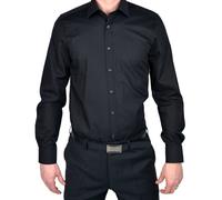 Chemise unie Marvelis Body Fit - Noir - 40