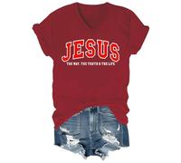Chemise unisexe The Way The Truth The Life Christian Faith Jesus The Way The Truth and The Life, Bordeaux-VT-1, XL