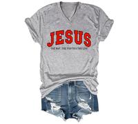Chemise unisexe The Way The Truth The Life Christian Faith Jesus The Way The Truth and The Life, Gris-VT-1, 3XL