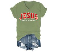 Chemise unisexe The Way The Truth The Life Christian Faith Jesus The Way The Truth and The Life, Vert-VT-1, S