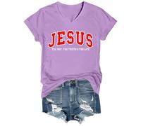 Chemise unisexe The Way The Truth The Life Christian Faith Jesus The Way The Truth and The Life, Violet clair-VT-1, 3XL