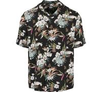 Urban Classics Chemise Homme Viscose AOP Resort Imprimé floral Hawaii col rabattu Blacktropical M