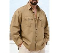 Chemise verte olive grande taille pour hommes, nouvelle arrivée, chemise classique à manches longues, chemise élégante pour l'automne 1XL,2XL,3XL,4XL,5XLUnicoloreTissu tissé