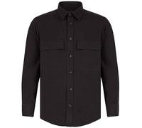Chemise Veste en Coton Kaki Noir Ou Bleu Marine Superposition Par Front Row