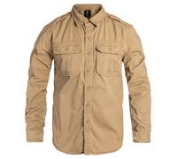 Brandit Vintage Shirt Long Sleeve, color: camel, size: M