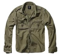 Brandit Vintage Shirt Long Sleeve, color: olive, size: XL