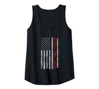 Chemise Vintage Drapeau Américain 2020 Président Biden Débardeur, Femme, Noir, XL