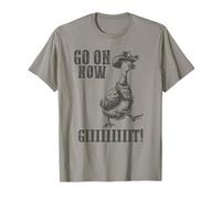Chemise Vintage en Forme d'oie de Cowboy - Go on Now Git Funny Goose T-Shirt