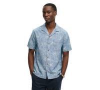 Superdry Vintage Loom Cabana Short Sleeve Shirt Bleu L Homme
