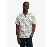Superdry Vintage Loom Cabana Short Sleeve Shirt Blanc M Homme