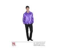 Chemise Satinée Violette Homme Large Violet