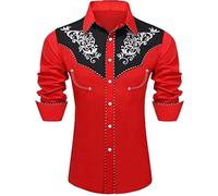 Chemise western décontractée pour homme - Impression 3D - Chemise de loisirs - Coupe ajustée - Chemise western - Tenue de campagne - Chemise d'affaires - Style cowboy - Chemise à manches longues