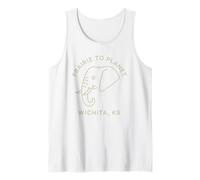 Chemise Wichita Kansas Zoo Elephant Line Art Prairie to Planet Débardeur