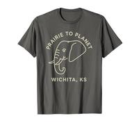 Chemise Wichita Kansas Zoo Elephant Line Art Prairie to Planet T-Shirt