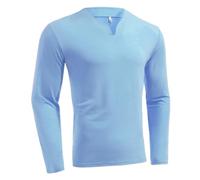 Chemised’Extérieur pour Homme Trend Mode Laxiste Chemiseà Manches Longues Confortable Casual Classique Chemisebasique Temperament All-Match Rétro Chemisede Travail C-Light Blue XL